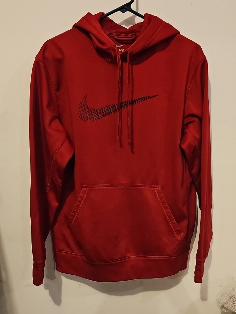 NIKE mens Red And Black Hoodie. Medium